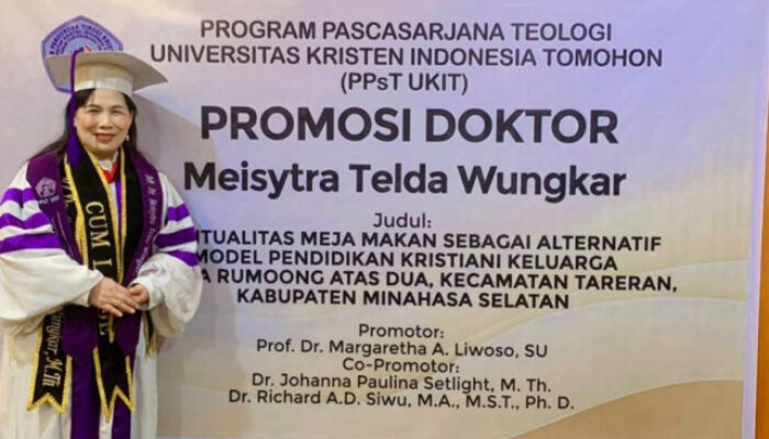 Pdt. Telda Wungkar Raih Gelar Doktor Teologi dengan Predikat Cum Laude