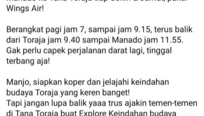 Gegara Promosikan Liburan ke Toraja, Postingan Dispar Sulut Tuai Pro Kontra, dr Devi Pastikan Ada Nilai Positif Bagi Daerah ini