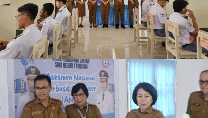 Masuki Hari Kedua, Femmy Suluh Pantau Pelaksanaan ANBK di Minahasa