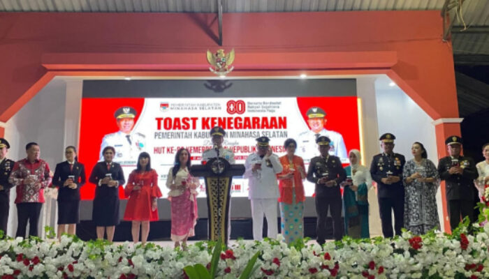 Bupati dan Wabup Minsel Gelar Toast Kenegaraan Usai Peringatan HUT RI ke-80