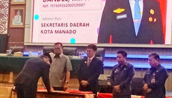 Steaven Dandel Resmi Dilantik sebagai Sekda Kota Manado, Ini Pesan Penting dari Tahlis Galang