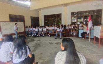 Suasana pemilihan pengurus OSIS SMAS Katolik St. Thomas Aquino Manado.