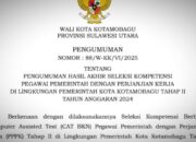 Pemkot Kotamobagu Umumkan Hasil Akhir Seleksi PPPK Periode II TA 2024