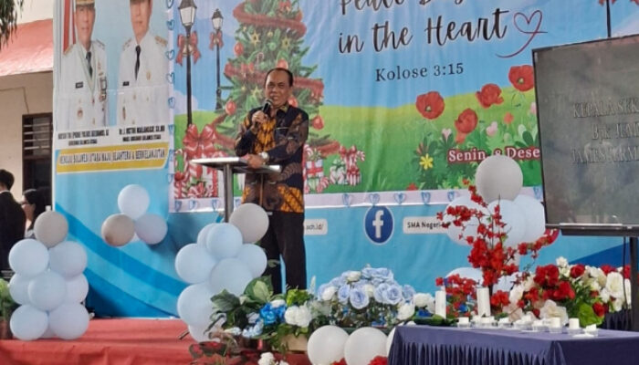 SMAN 1 Manado Rayakan Menyambut Natal dengan Khidmat, Tekankan Perdamaian Dimulai dari Hati