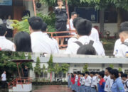 Giatkan Bersih-Bersih, Tineke Lesar Pimpin Apel di Hari Pertama Sekolah