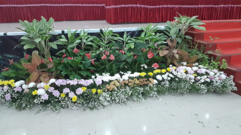 Salah satu taman yang dihias oleh jurusan Sosial Ekonomi, dengan Arsitek taman Barce Wariki, SP, MS dibantu Dr Ir Rine Kaunang, SP, MBA.Taman hias Jurusan Teknologi Pertanian.