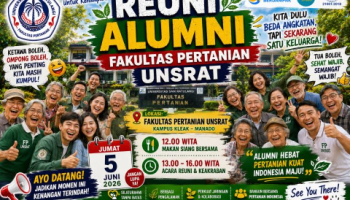 FAPERTA UNSRAT Gelar Temu Alumni dengan Konsep Back to Campus dalam Rangka Dies Natalis ke-66