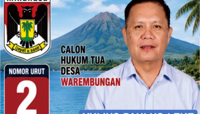 Lius Paulus Leke, Calon Hukum Tua Warembungan Nomor Urut 2, Usung Tiga Program Prioritas